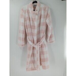 Berkshire Blanket Snap Collar Plush Robe w/ Sherpa and Pockets Size S